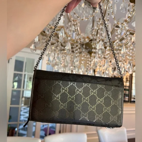 Authentic Gucci Imprime Wallet on Chain - Picture 2 of 12